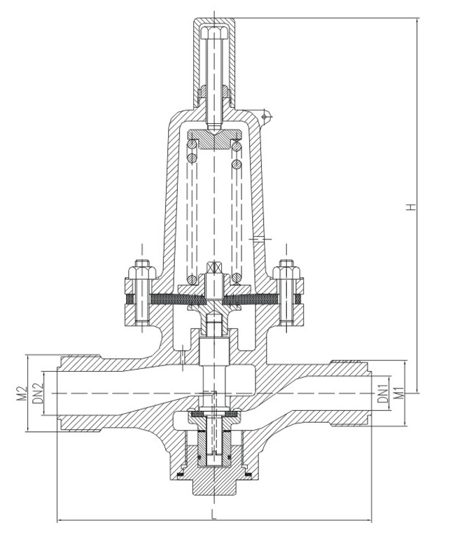 船用空气减压阀 CB3656-94(图1) 船用空气减压阀 CB3656-94