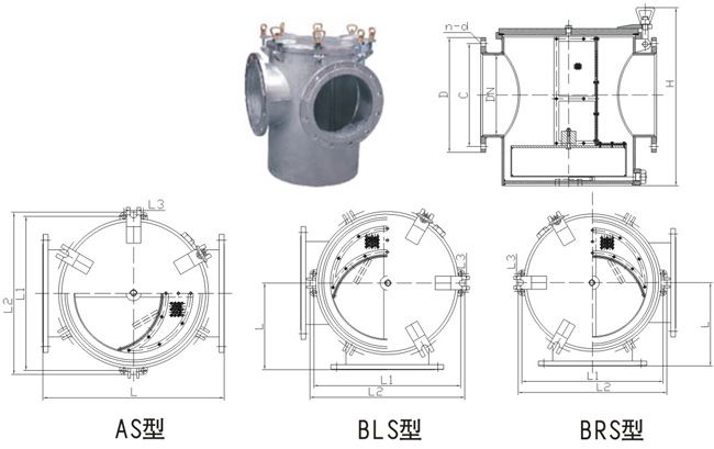 船用海水滤器CB/T497-94(图1) 船用海水滤器CB/T497-94